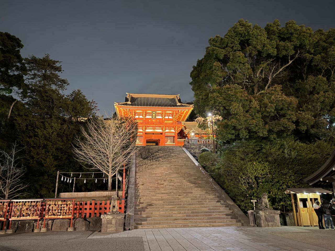 夜の鶴岡八幡宮